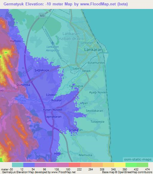 Germatyuk,Azerbaijan Elevation Map