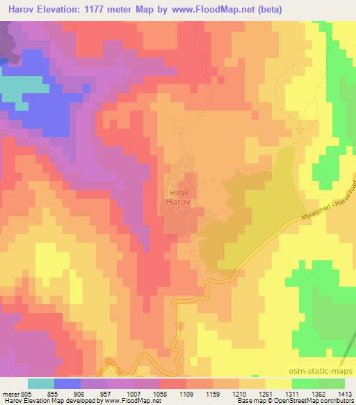 Harov,Azerbaijan Elevation Map