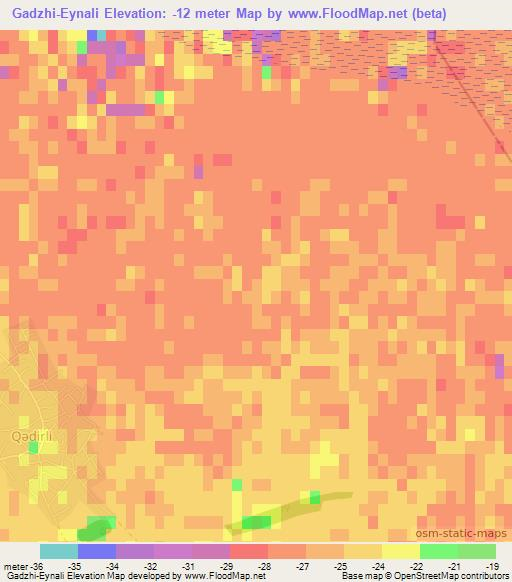Gadzhi-Eynali,Azerbaijan Elevation Map