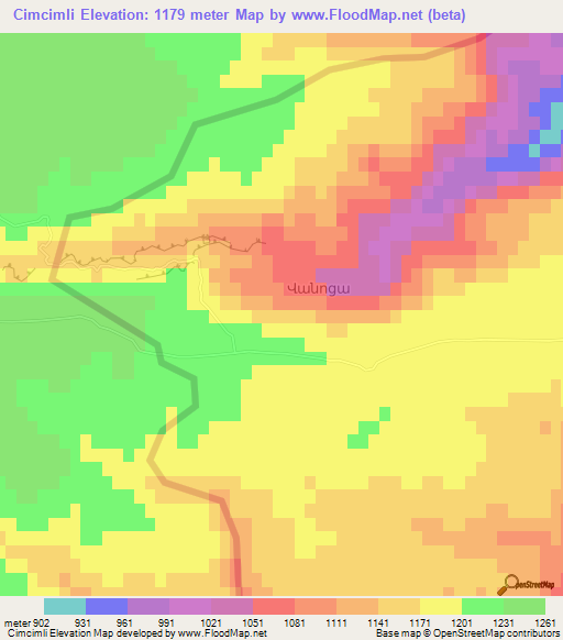 Cimcimli,Azerbaijan Elevation Map