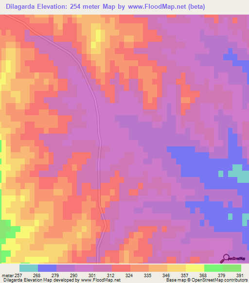 Dilagarda,Azerbaijan Elevation Map