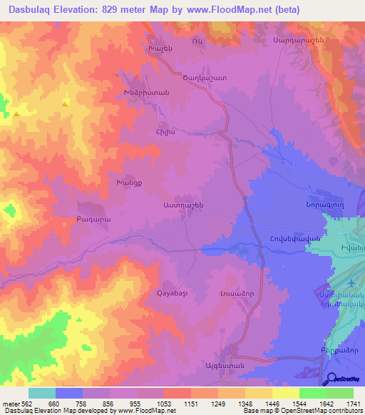 Dasbulaq,Azerbaijan Elevation Map