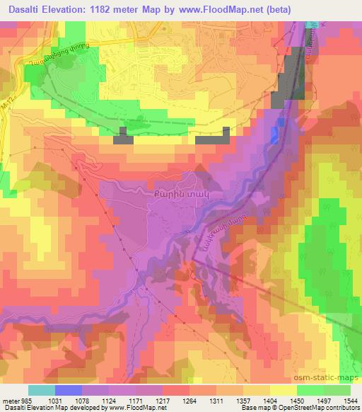Dasalti,Azerbaijan Elevation Map