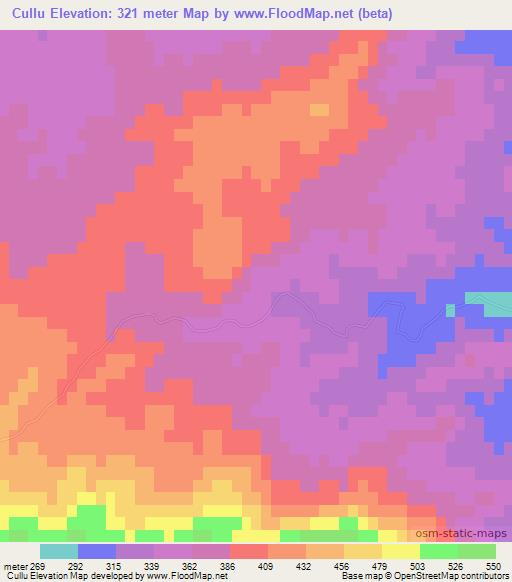 Cullu,Azerbaijan Elevation Map