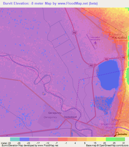 Burvit,Azerbaijan Elevation Map