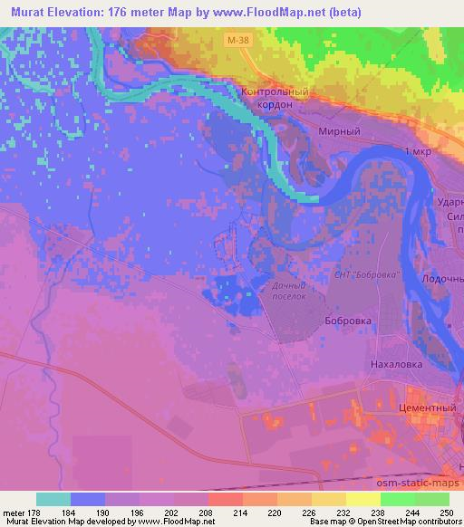 Murat,Kazakhstan Elevation Map