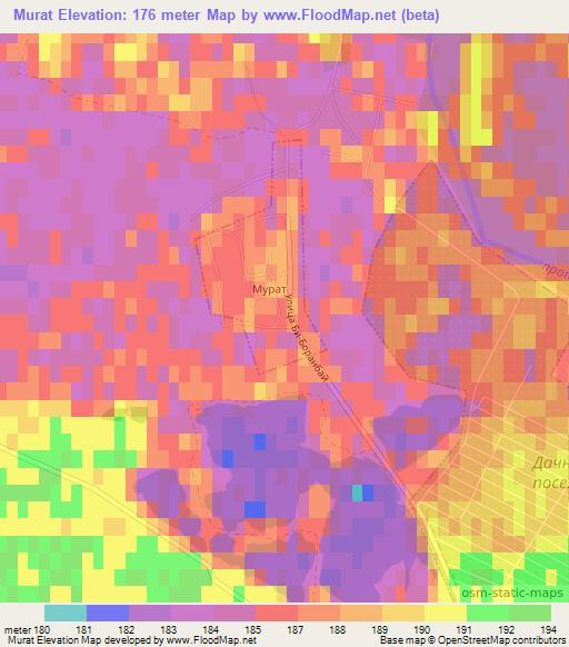 Murat,Kazakhstan Elevation Map