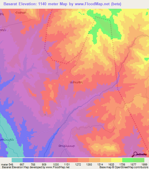 Basarat,Azerbaijan Elevation Map