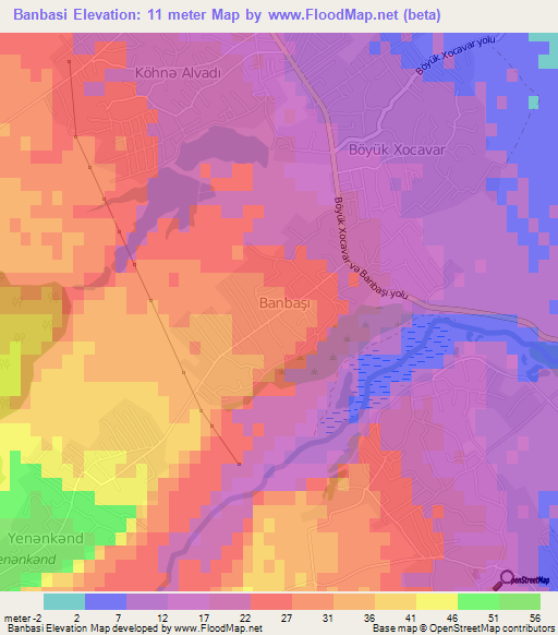 Banbasi,Azerbaijan Elevation Map
