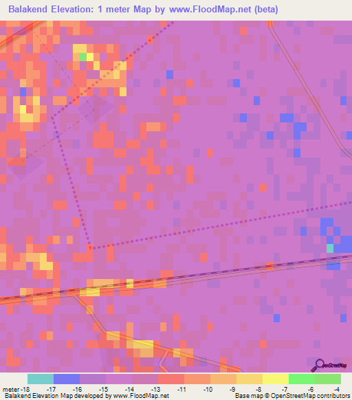 Balakend,Azerbaijan Elevation Map