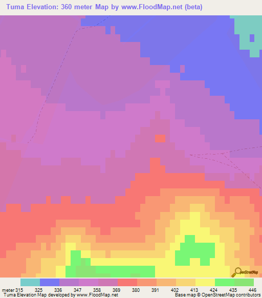 Tuma,Kazakhstan Elevation Map