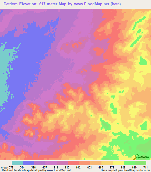 Detdom,Kazakhstan Elevation Map