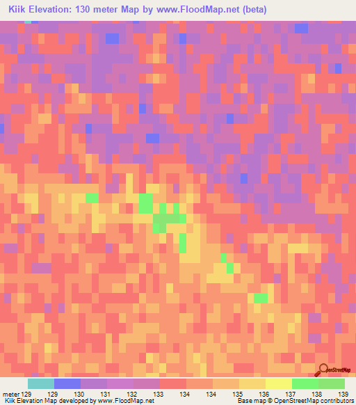 Kiik,Kazakhstan Elevation Map