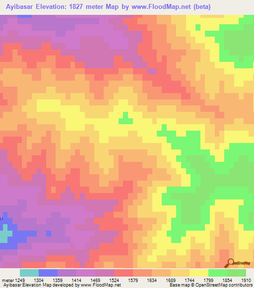 Ayibasar,Azerbaijan Elevation Map