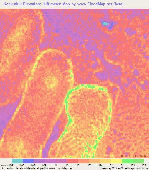 Koskuduk,Kazakhstan Elevation Map