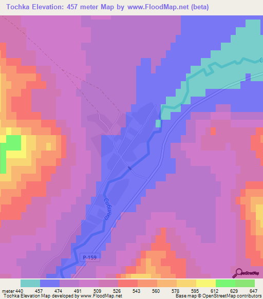 Tochka,Kazakhstan Elevation Map