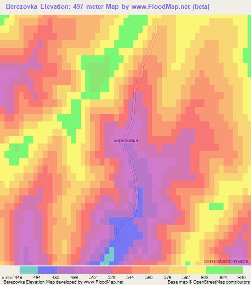 Berezovka,Kazakhstan Elevation Map