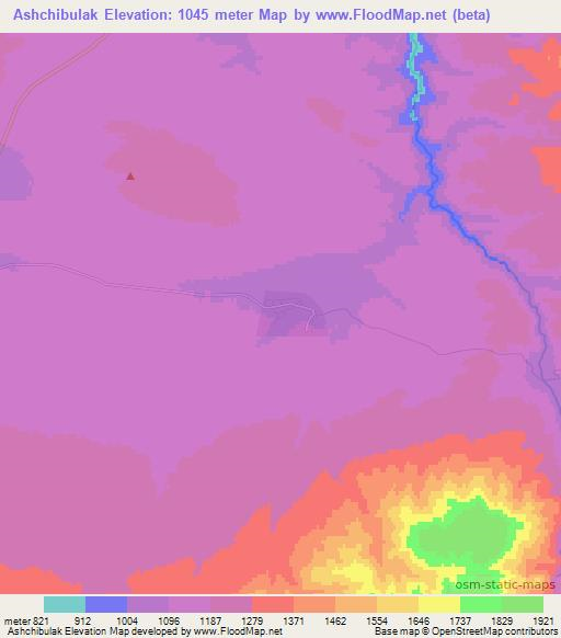 Ashchibulak,Kazakhstan Elevation Map