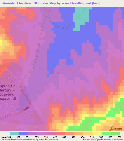 Amiralar,Azerbaijan Elevation Map