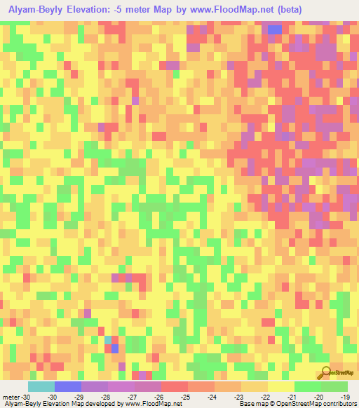 Alyam-Beyly,Azerbaijan Elevation Map