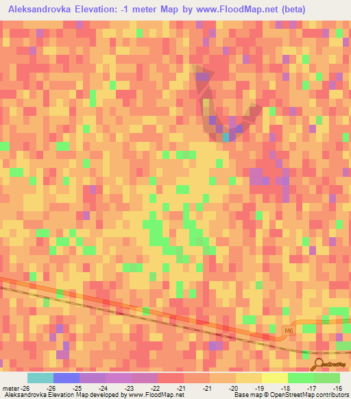 Aleksandrovka,Azerbaijan Elevation Map