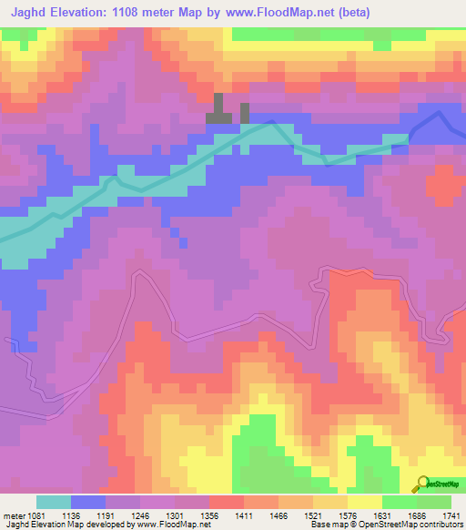 Jaghd,Iran Elevation Map