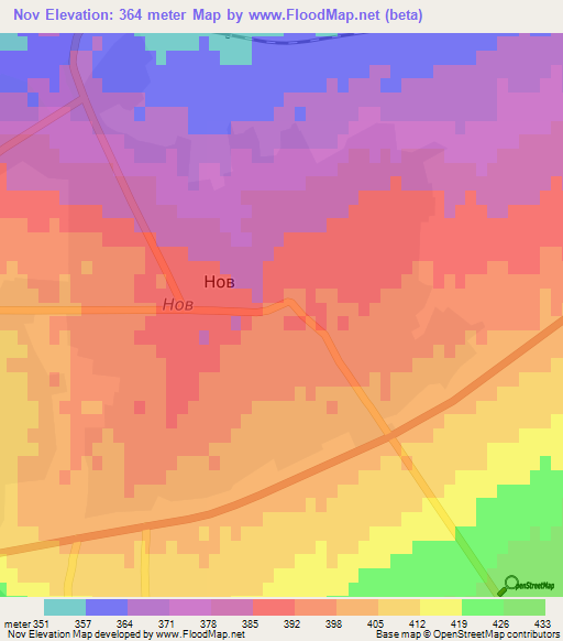 Nov,Tajikistan Elevation Map