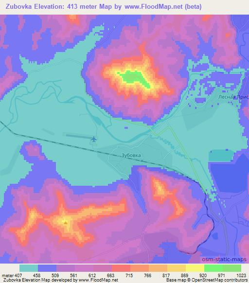 Zubovka,Kazakhstan Elevation Map