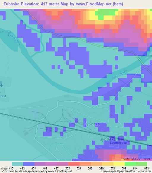 Zubovka,Kazakhstan Elevation Map