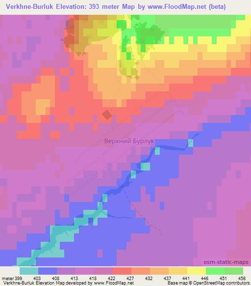 Verkhne-Burluk,Kazakhstan Elevation Map