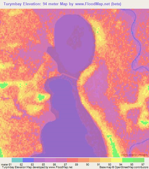 Turymbay,Kazakhstan Elevation Map