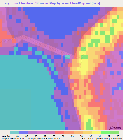Turymbay,Kazakhstan Elevation Map