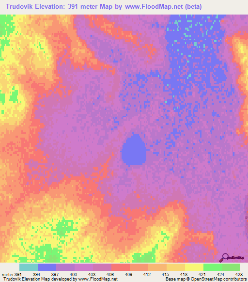 Trudovik,Kazakhstan Elevation Map