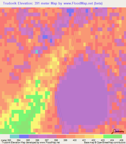Trudovik,Kazakhstan Elevation Map