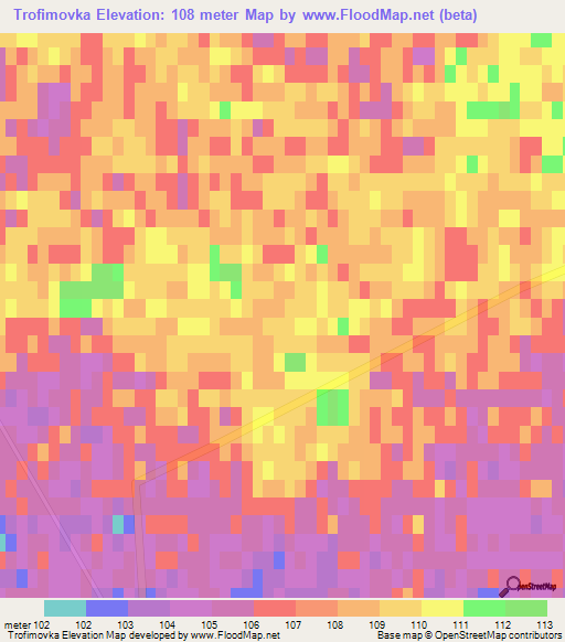 Trofimovka,Kazakhstan Elevation Map