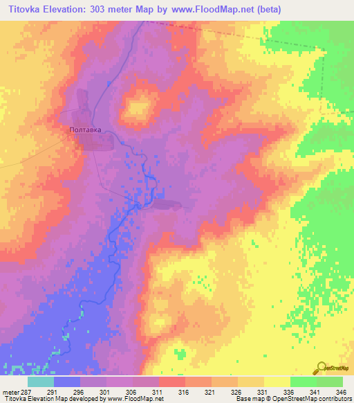 Titovka,Kazakhstan Elevation Map