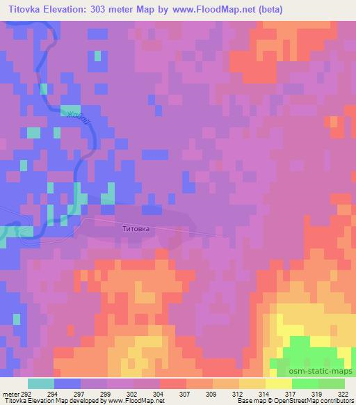 Titovka,Kazakhstan Elevation Map