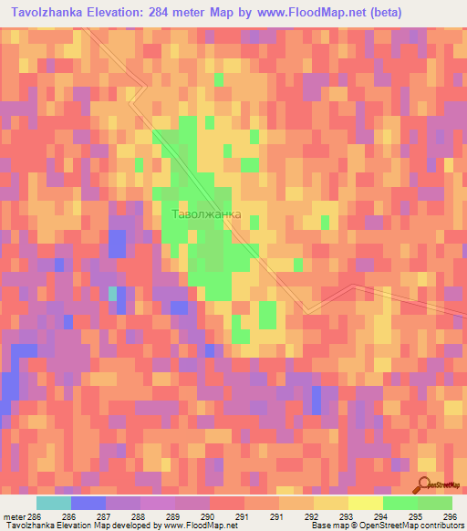 Tavolzhanka,Kazakhstan Elevation Map