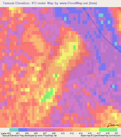 Tassuat,Kazakhstan Elevation Map