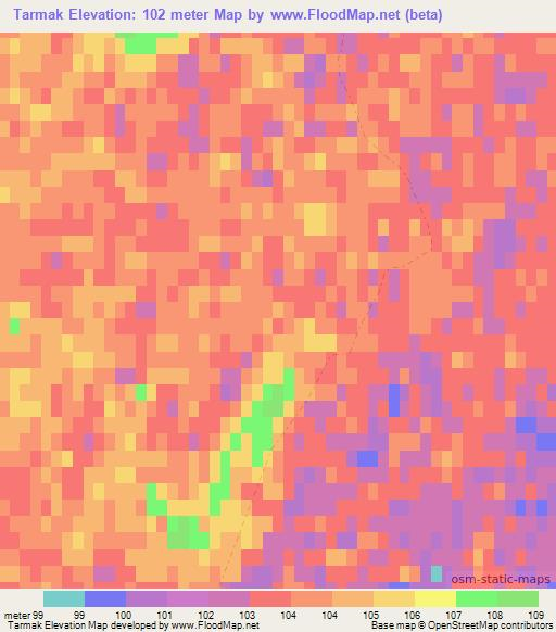 Tarmak,Kazakhstan Elevation Map