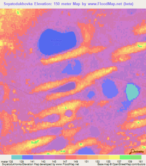 Svyatodukhovka,Kazakhstan Elevation Map