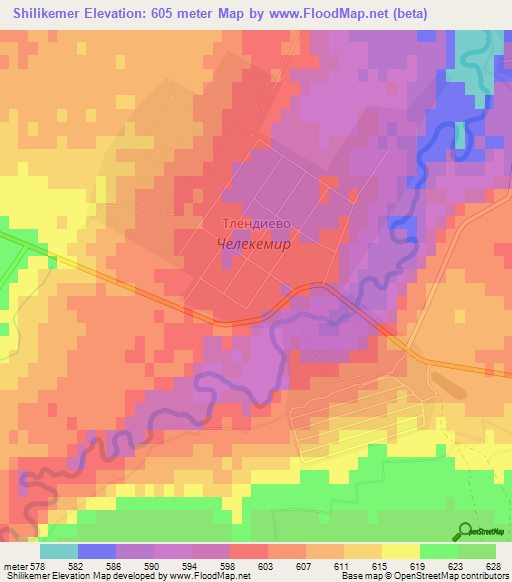 Shilikemer,Kazakhstan Elevation Map