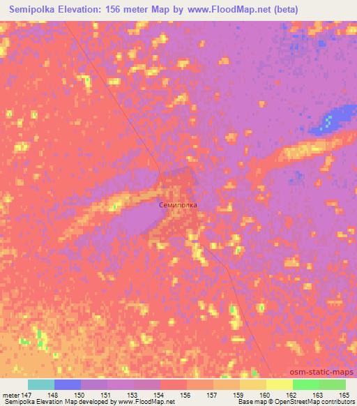 Semipolka,Kazakhstan Elevation Map