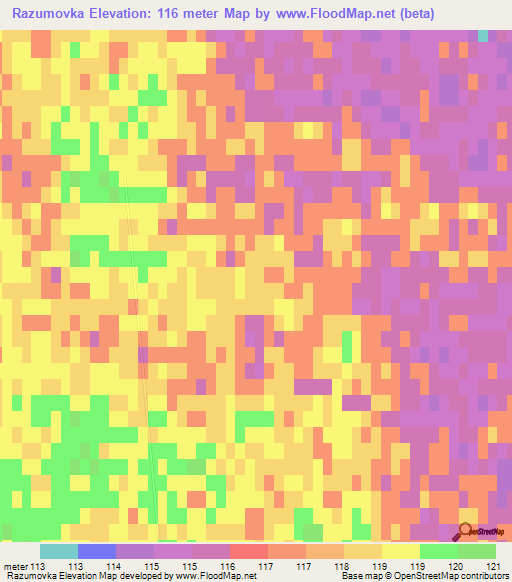 Razumovka,Kazakhstan Elevation Map