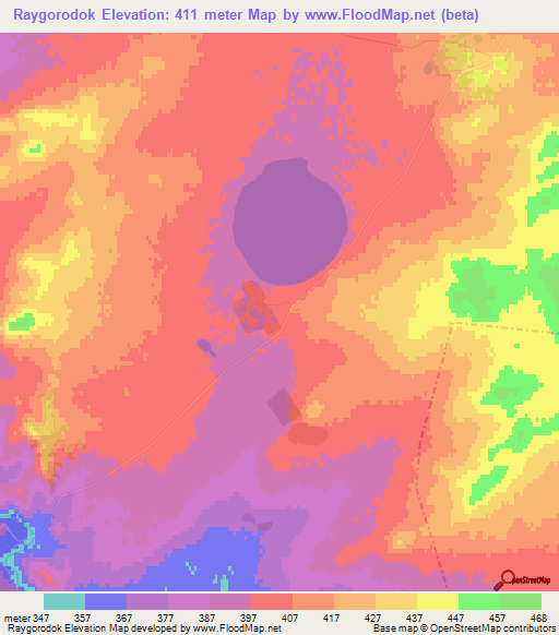 Raygorodok,Kazakhstan Elevation Map