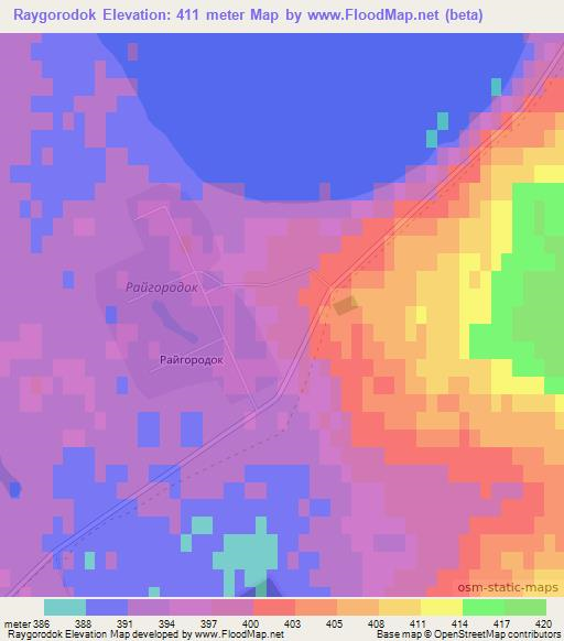Raygorodok,Kazakhstan Elevation Map