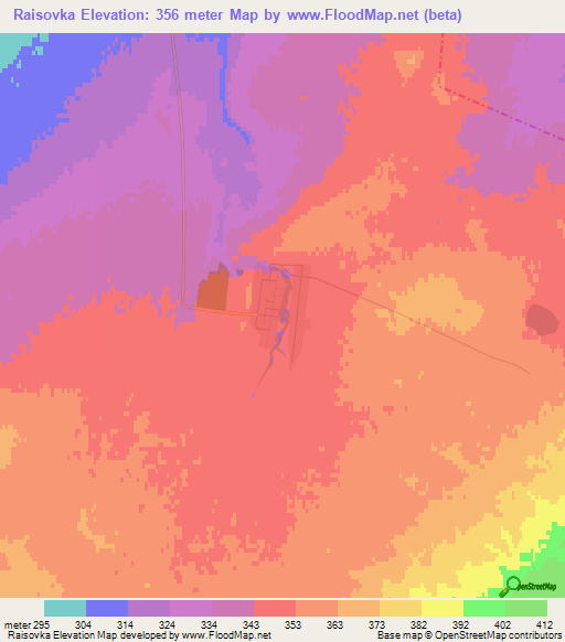 Raisovka,Kazakhstan Elevation Map