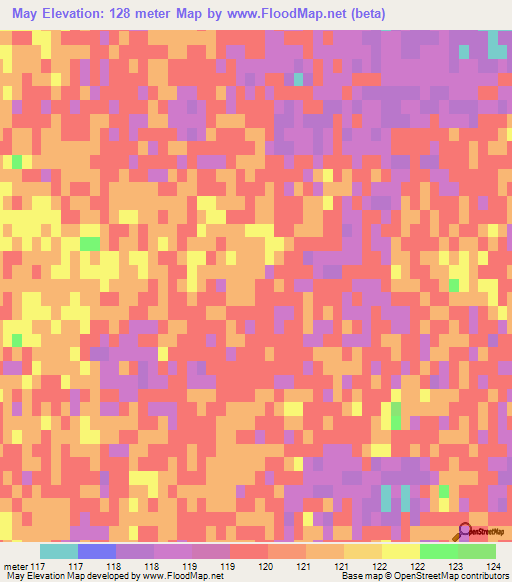 May,Kazakhstan Elevation Map