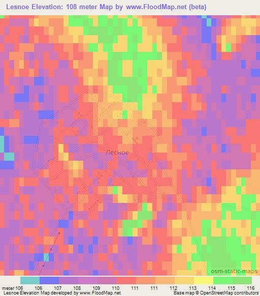 Lesnoe,Kazakhstan Elevation Map