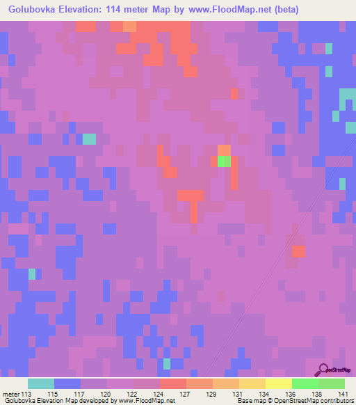 Golubovka,Kazakhstan Elevation Map